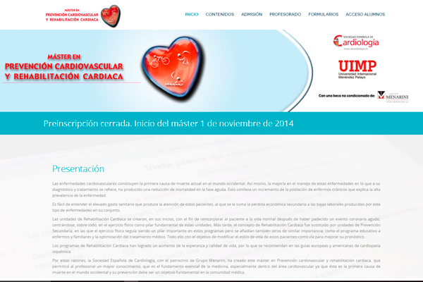 Máster en prevención cardiovascular y rehabilitación cardiaca